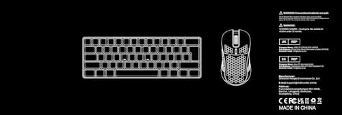 RedThunder 60% RGB Gaming Keyboard and Mouse Combo, UK Layout Ultra Compact Backlit Mini Keyboard, Lightweight 7200 DPI Cellular Optical Mouse, Portable Wired Gaming Set for PC PS5 Xbox Gamers (Black)