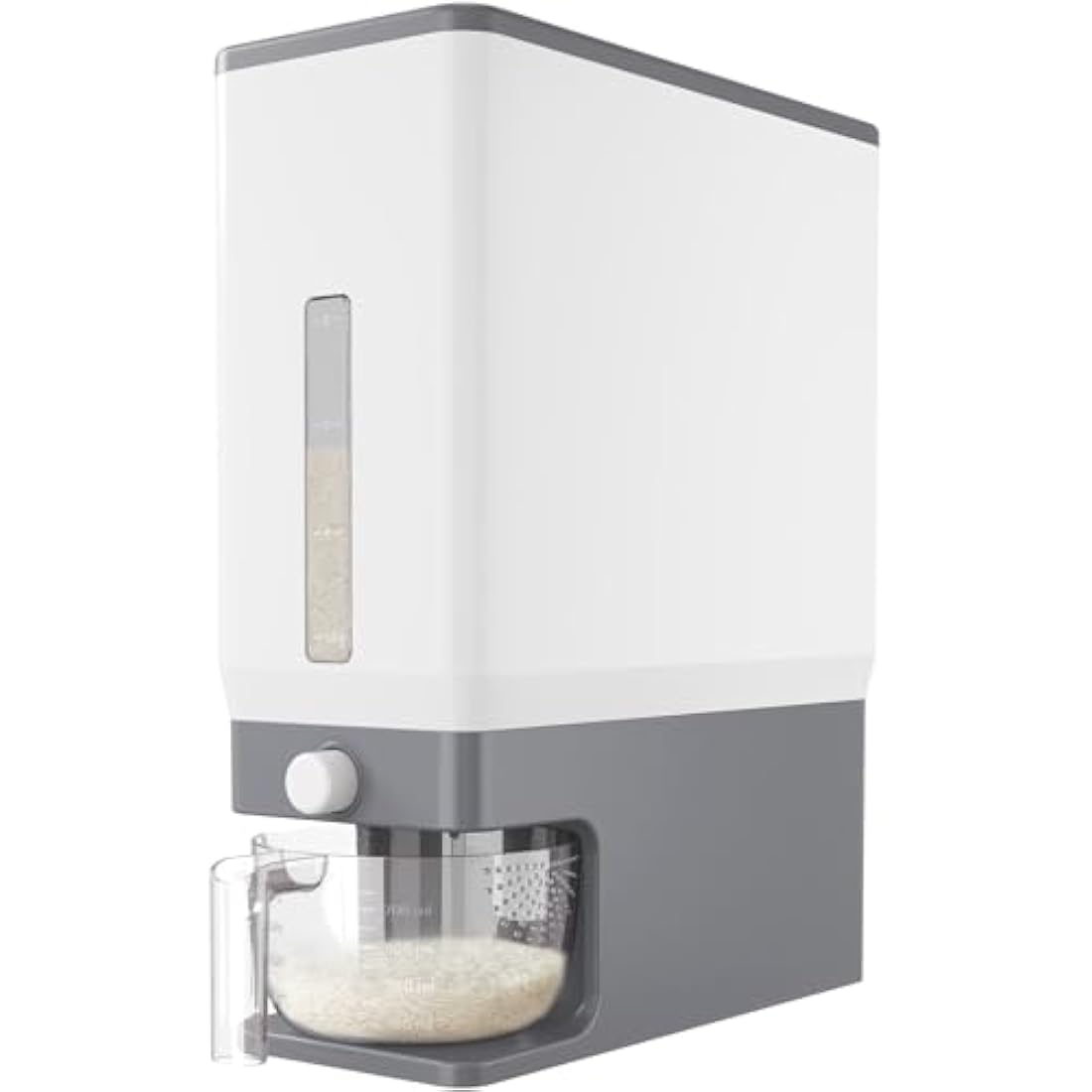 Lifewit Rice Dispenser Container 25 Lbs(11.3kg), Cereal Grain Flour Containers Storage with Measuring Cup, Sealed Moisture Proof Rice Bucket, Dry Food Soybean for Kitchen Pantry Household, BPA-Free