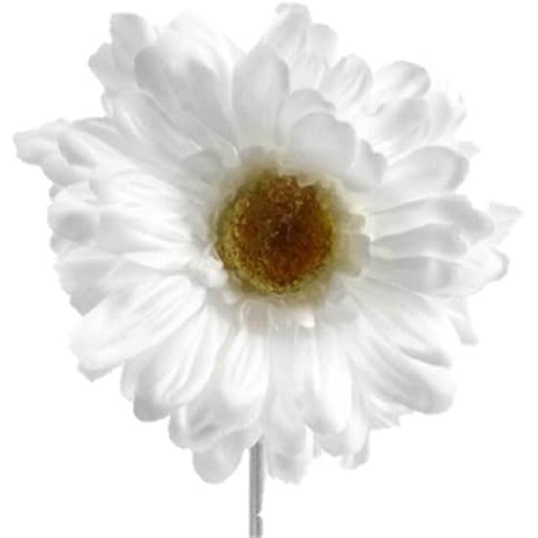 6 x Artificial Single Stem White Gerbera with Big Bloom - very dramatic - home garden