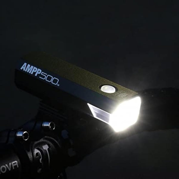CatEye AMPP Super Bright LED Bicycle Front Lights - OptiCube Technology, IPX4 Waterproof Rated, FlexTight Easy Fit Bracket | USB Rechargeable Bike Light | Front Bike Lights | Bicycle Accessories
