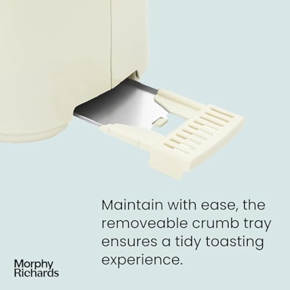 Morphy Richards Equip Cream 2 Slice Toaster - Defrost And Reheat Settings - 2 Slot - Stainless Steel - 222065
