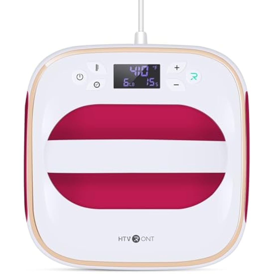 Heat Press Machine for T Shirts, 10" x 10" Portable Press Machine, Fast Heat-up Iron Press Heat for Sublimation and HTV Vinyl Shirt Press Machine for Hat, Bags, Heating Transfer Projects (Raspberry)