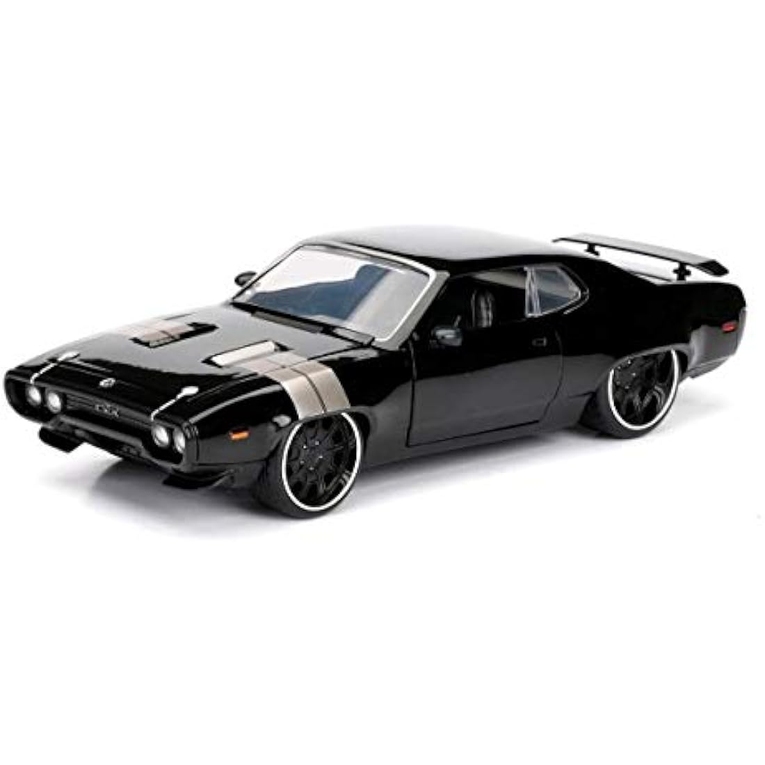 Jada 253203034 1:24 Fast & Furious 8 - Dom's '72 Plymouth GTX File Miniature Collectible car, Black
