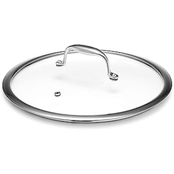 HexClad Tempered Glass Lid, 10-Inch, Designed for HexClad Hybrid Cookware, Steam Vented, Dishwasher Safe