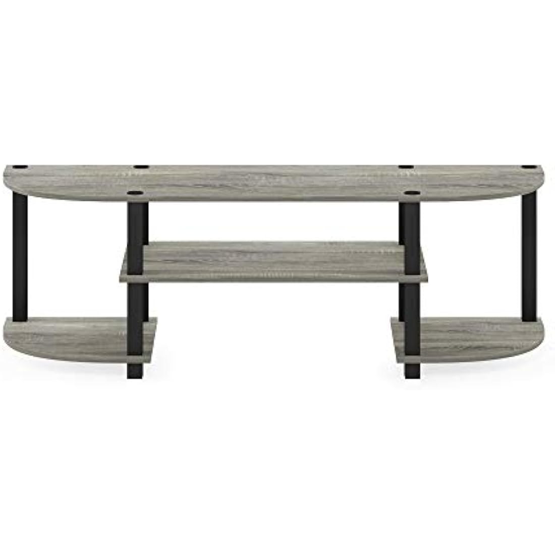 Furinno Turn-S-Tube Wide TV Entertainment Center, TV Unit, TV Stand, French Oak/Black, 120 (W) x 40 (H) x 34 (D) cm