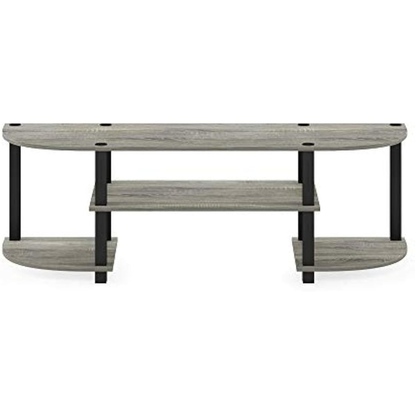 Furinno Turn-S-Tube Wide TV Entertainment Center, TV Unit, TV Stand, French Oak/Black, 120 (W) x 40 (H) x 34 (D) cm