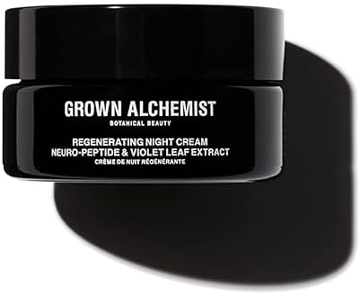 Grown Alchemist Night Cream, Regenerating Overnight Anti Wrinkle, Anti Aging Face Cream - Vegan Peptides, Collagen Cream, Vitamin Rich for Tightening and Firming, Hydrating Hyaluronic Acid 40 ml