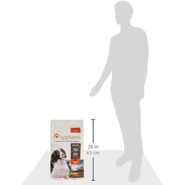 Applaws High Protein Complete and Grain Free Dry Dog Food 7.5 kg for Adult Medium and Small Dog Breeds, Chicken (Pack of 1)