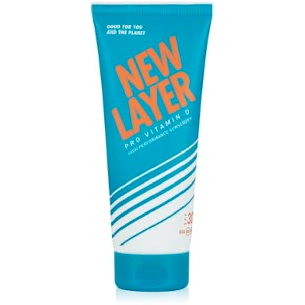 NEW LAYER Sunscreen | SPF 30 | Pro Vitamin D | Fast absorbing | Long lasting | Free of microplastic | Reef-friendly | Free of oxybenzone & octocrylene | Water resistant (200ml)