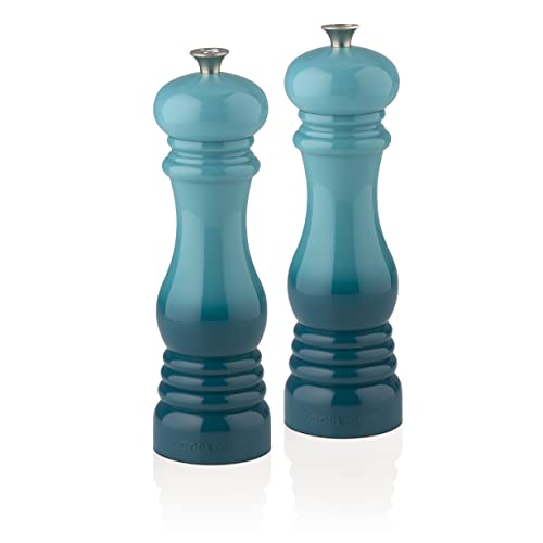 Le Creuset Classic Adjustable Pepper Mill Grinder, Chip-resistant ABS Plastic, Anti-Corrosion, 40g, 21 cm, Bamboo, 44001214080000