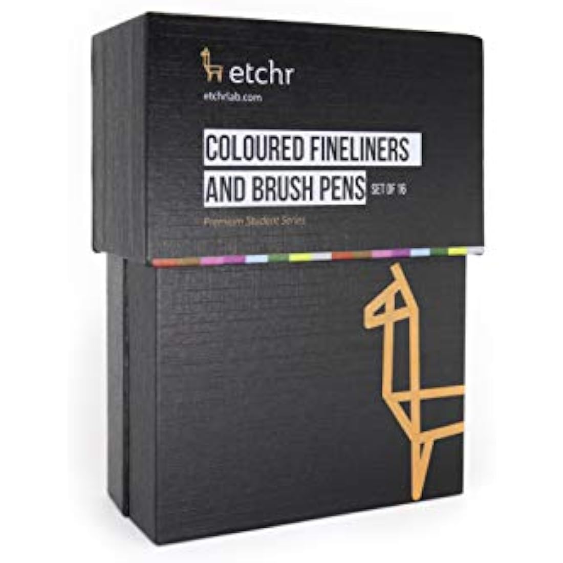 Etchr : Coloured Fineliners and Brush Pens : Set of 16