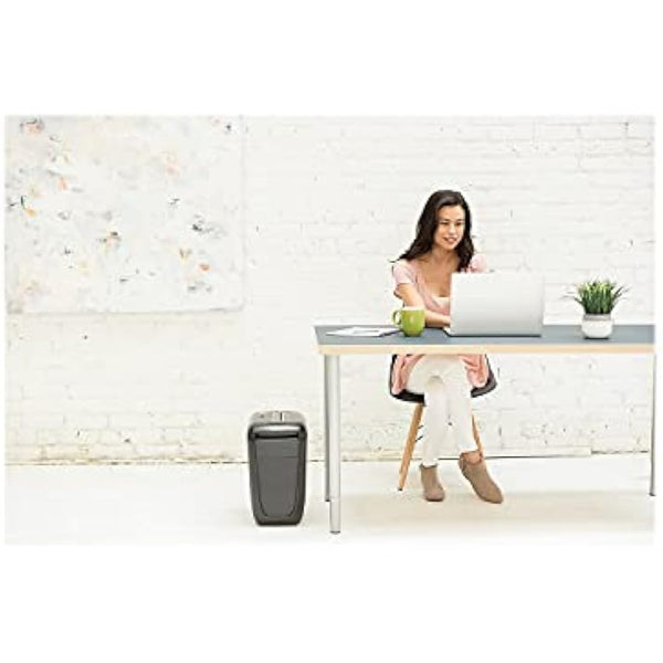 Fellowes Paper Shredder for Home Office Use - 10 Sheet Cross Cut Shredder for Home and Office Use - Deskside Shredder with 22 Litre Bin - Powershred 60Cs - High Security P4 - Black