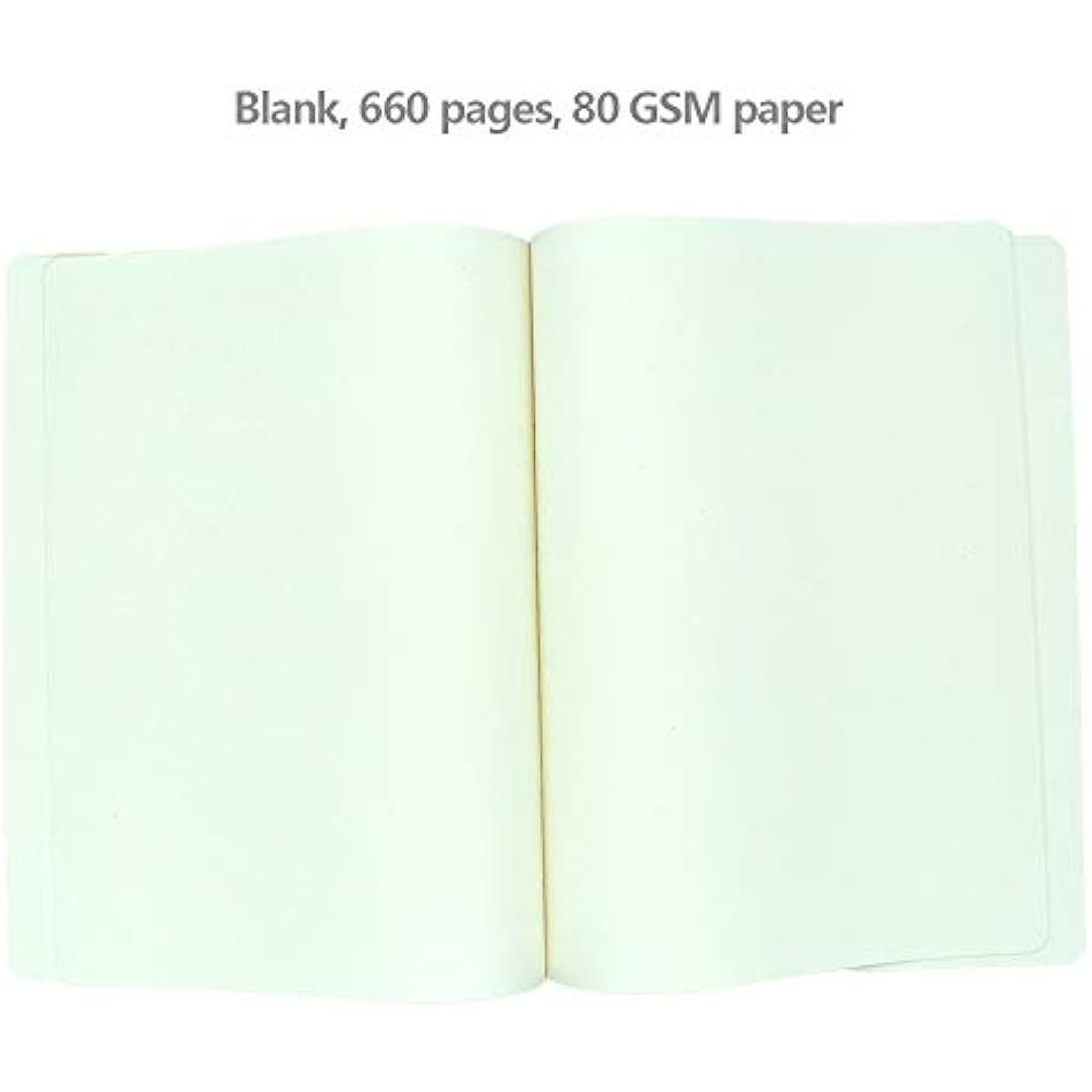 Drawing Thick Sketchbook Memo Writing Sketch Pad Diary 660 Pages Notebook Soft Faux Leather Cover Journal 80GSM Paper Notepad (Brown, A4)