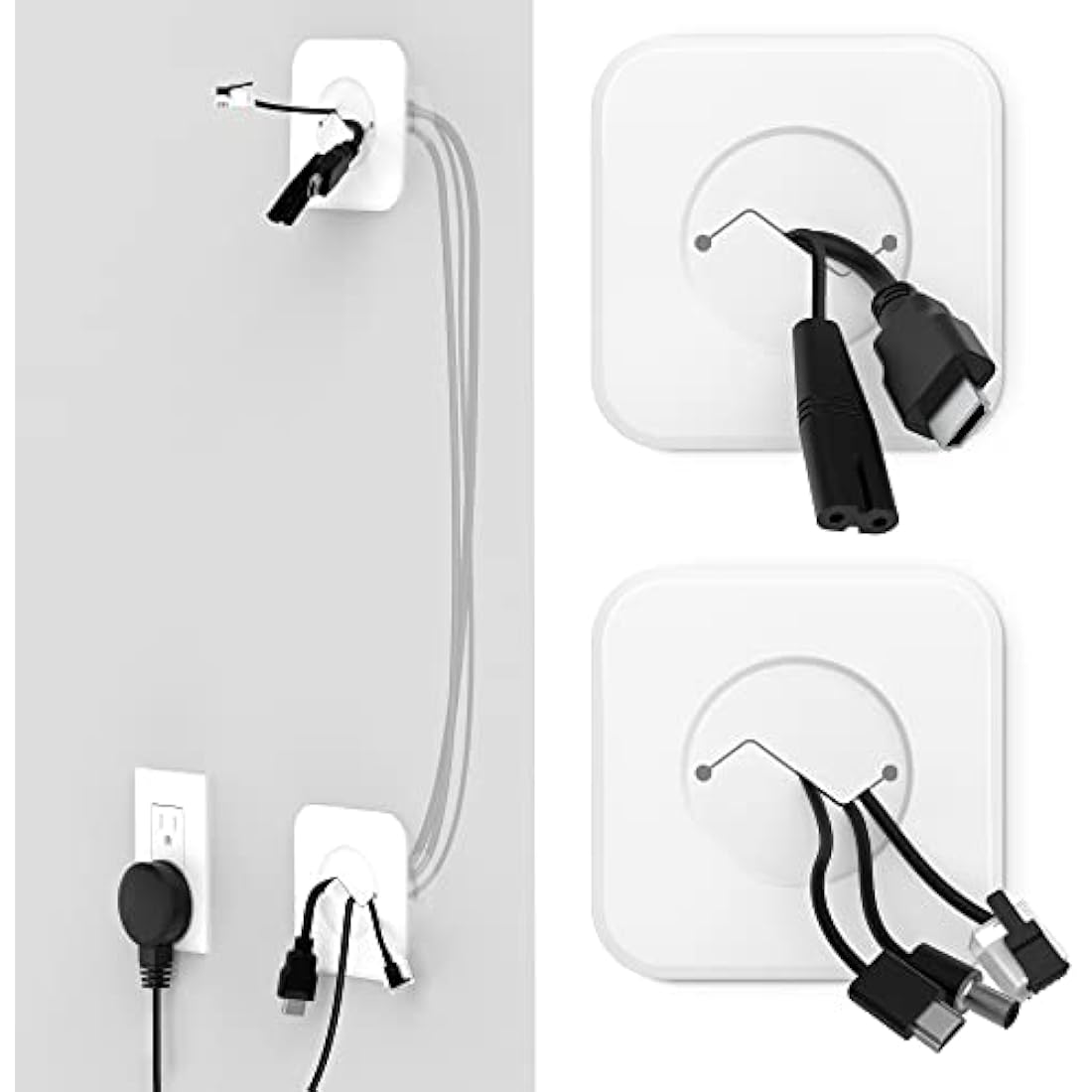 HomeMount TV Wire Concealer - Wall Cable Cover & In-Wall Cable Management Kit, Hide TV Wires Seamlessly, Cable Hiding System for Mounted TVs (White)