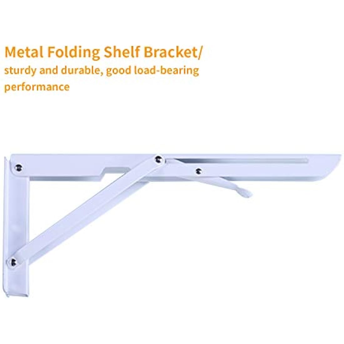 aleawol Wall Mounted Table Folding Desk 60x40 cm Large Laptop Drop-Leaf Wall Work PC Computer Desk with Brackets for Space Saving Writing Dining (White)