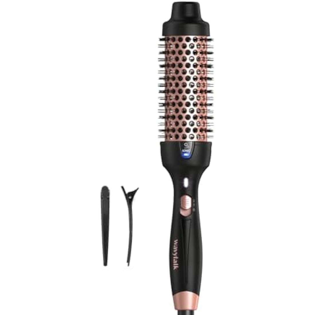 Wavytalk Thermal Brush, Heated Hot Brush for Hair Styling, 38mm IonicThermal Round Iron for Blowout Express, Heated Curling Iron Create Natural Curls, Dual Voltage and UK Plug, Rose Gold