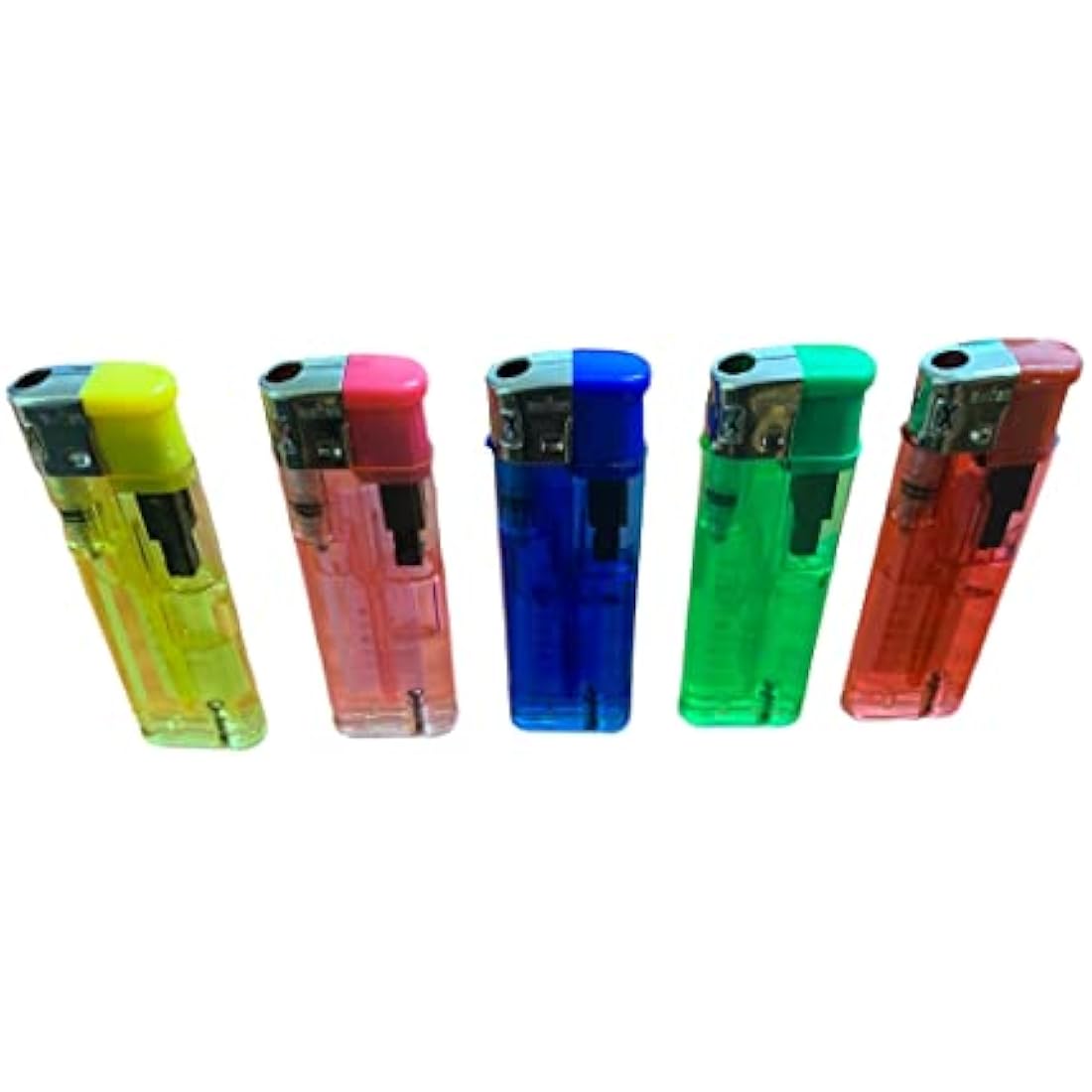 Electronic Refillable Lighters with Adjustable Flame Available in Different Packs (Pack of 50) Multicolor