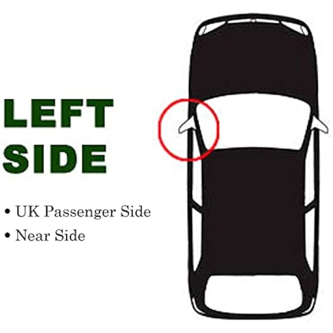 Fits in PEU-GEOT 208 2012 to 2019 DOOR WING MIRROR GLASS HEATED WITH BASE PLATE LEFT PASSENGER SIDE