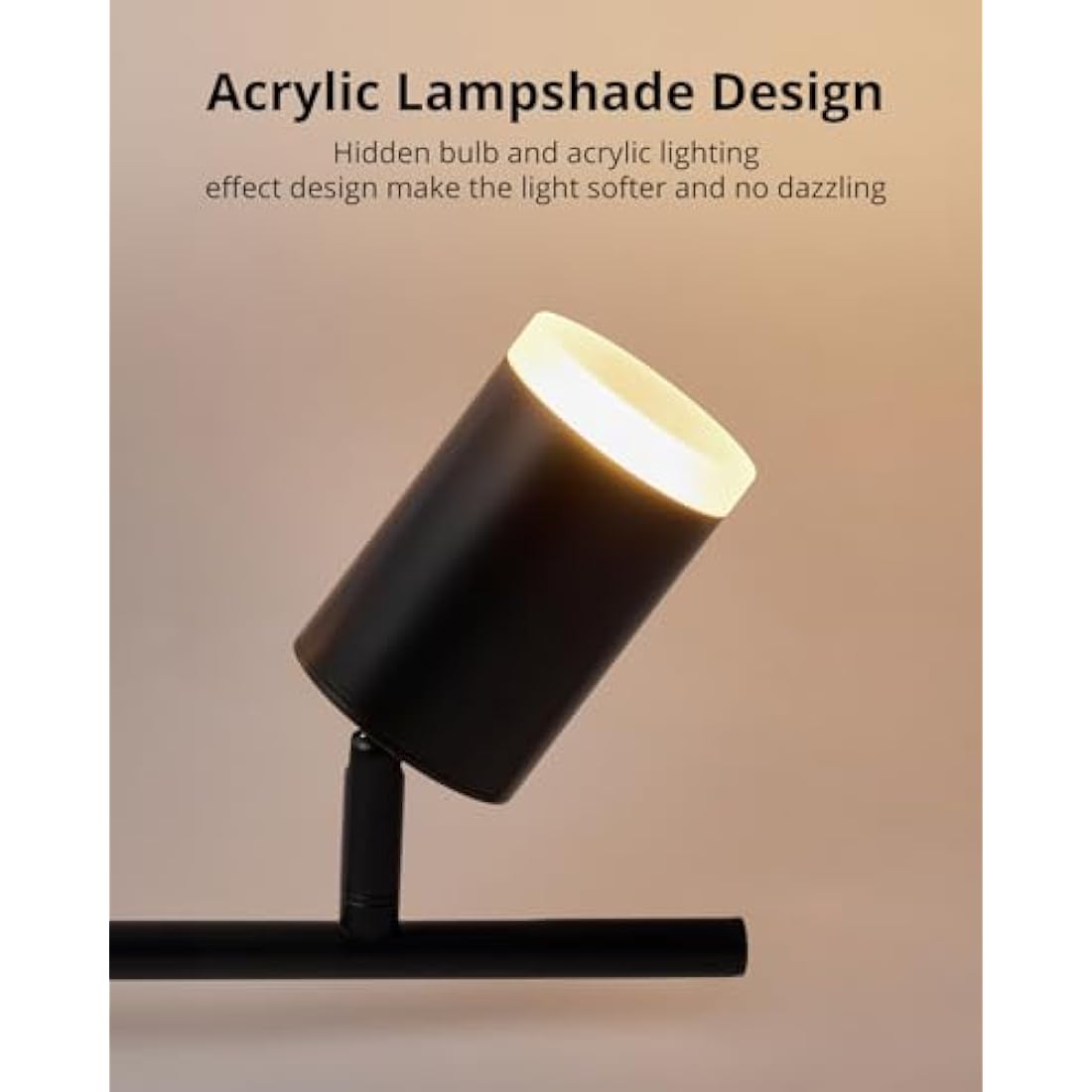 Gr4tec LED Ceiling Spotlight 4 Way, Modern LED Ceiling Light Rotatable, Matte Black Spotlight Bar, GU10 Spot Light Fitting for Kitchen Bedroom Living Room, Bulb Not Included