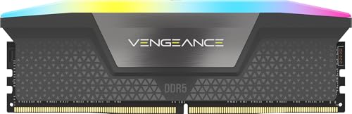 CORSAIR VENGEANCE RGB DDR5 32GB (2x16GB) DDR5 6000MHz CL30 AMD EXPO Intel XMP iCUE Compatible Computer Memory – Gray (CMH32GX5M2B6000Z30K)