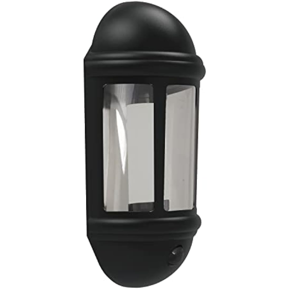 4lite Outdoor Half Wall Lantern (Black) 400lm Warm Light IP65 Rated LED Integrated 8W Motion Sensor Exterior Wall Lamp - 4L2/3417-4Yr Guarantee