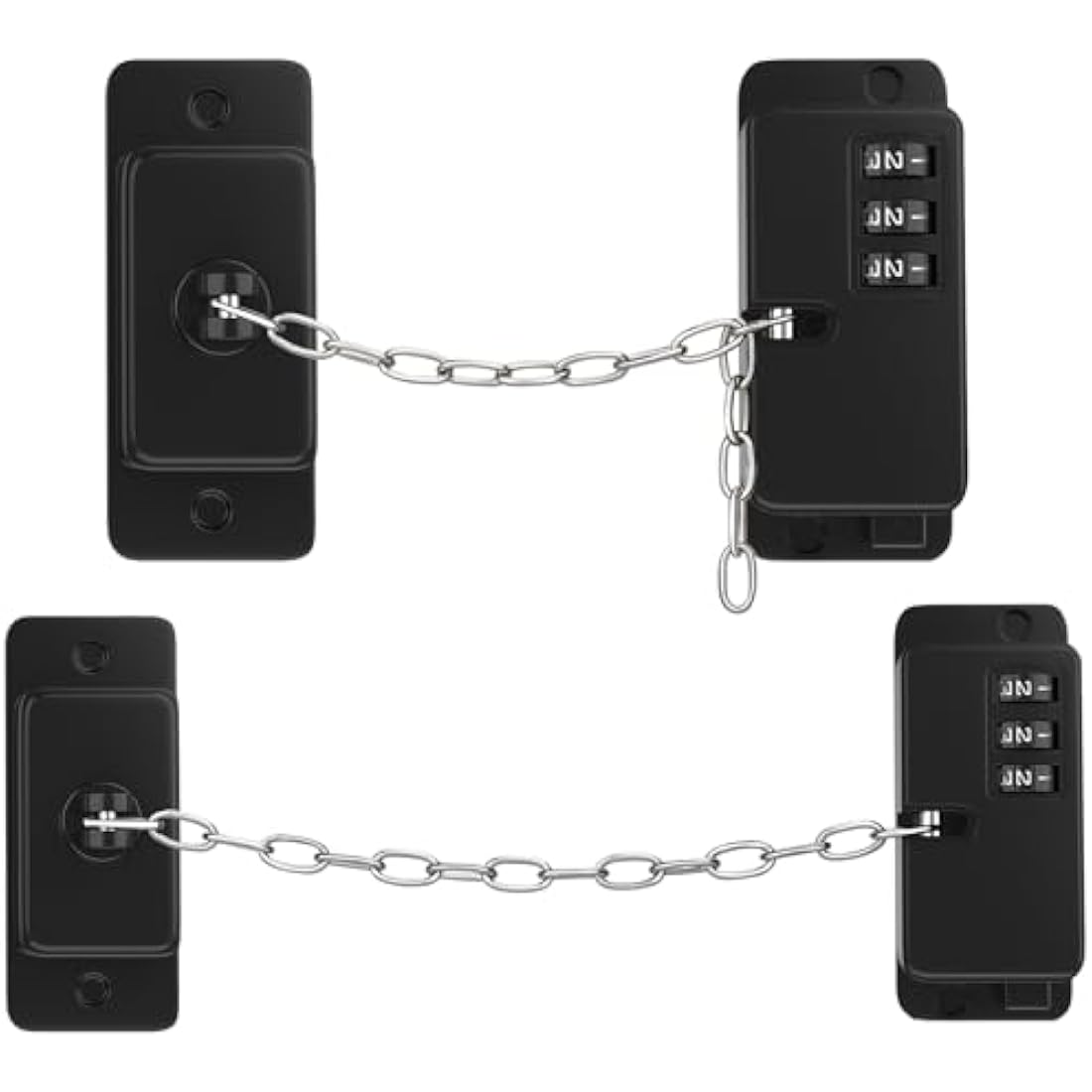 Evilsoul 2Pack Fridge Locks for Children with Adjustable Design, Digital Password Child Locks Door Lock Without Drilling Adhesive Restrictor Safety Lock for Fridge, Door, Window, Cabinet, Black