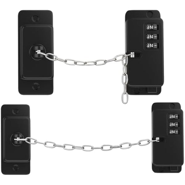 Evilsoul 2Pack Fridge Locks for Children with Adjustable Design, Digital Password Child Locks Door Lock Without Drilling Adhesive Restrictor Safety Lock for Fridge, Door, Window, Cabinet, Black