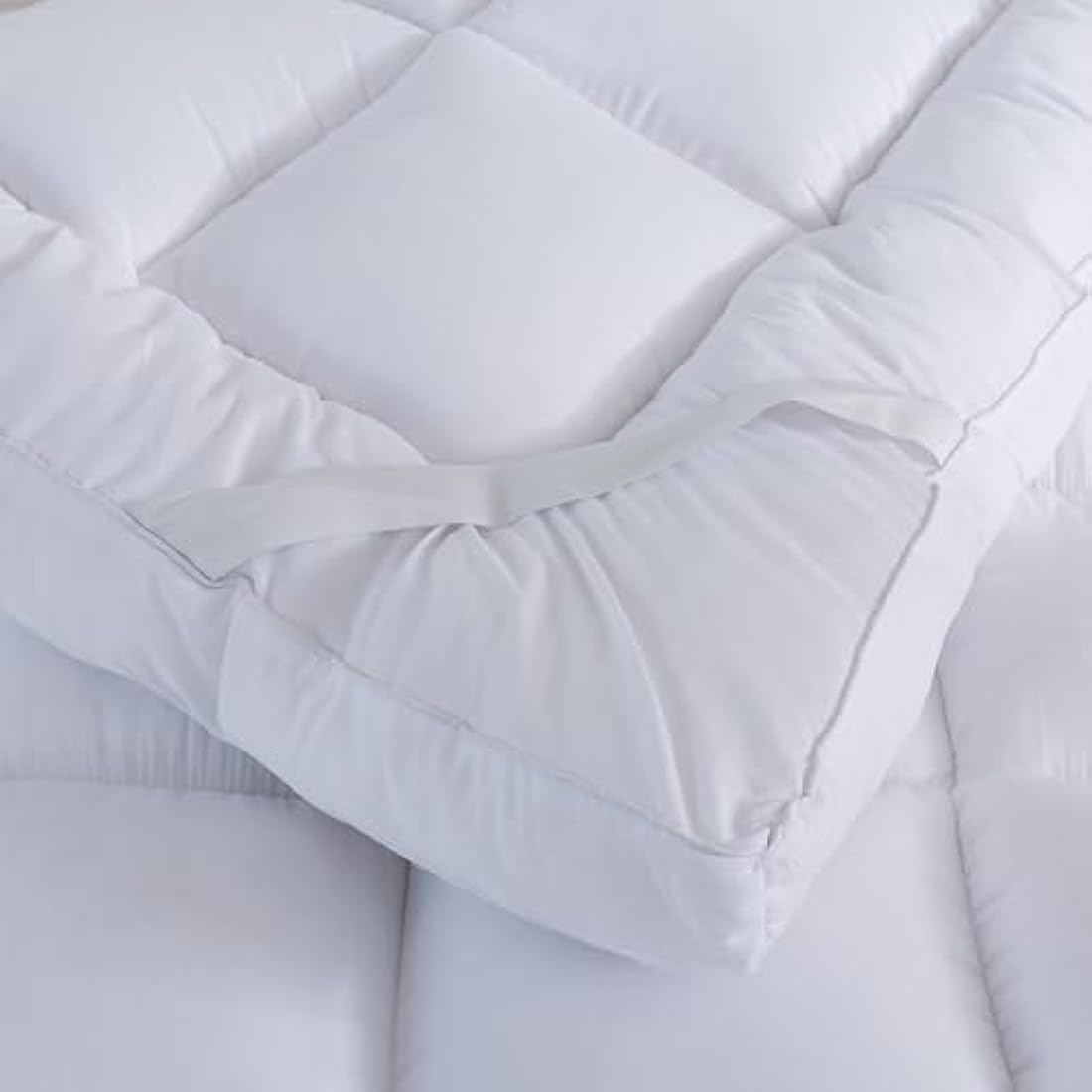 Hotel Quality Box Stitched Microfibre Mattress Topper 5cm Super soft Heavy Fill Orthopaedic Anti Allergy Quilted Mattress Topper (Single, 90cm X 190cm x5cm)