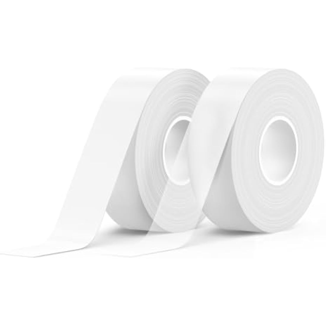 SUPVAN E10 & E11 & E16 Label Maker Tape, Black on White and Black on Transparent 2 Rolls 15mm×6m Continuous Laminated Thermal Label Tape Refill, Waterproof Oilproof Child-Safe Durable Labels