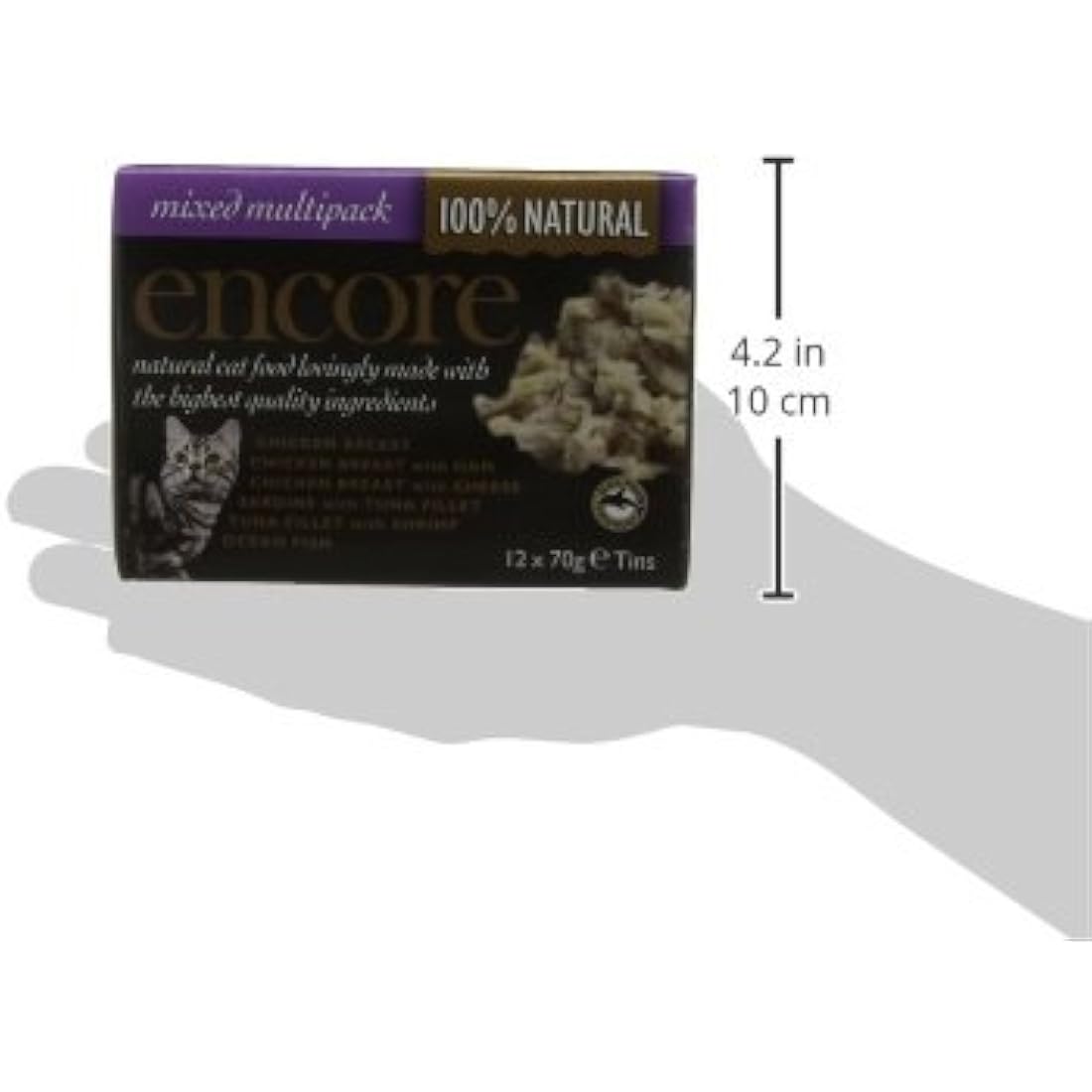 Encore 100 percent Natural Adult Wet Cat Food, Chicken and Fish Selection Bulk Pack in Broth 70 g Tins (Total of 48 Tins)