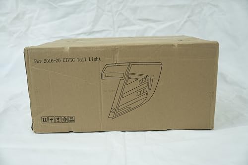 Archaic LED Rear Lights Compatible with 10th Honda Civic Type R Hatchback FK7 FK8 2016-2020, with Sequential Turn Signal, Animation DRL, Pair