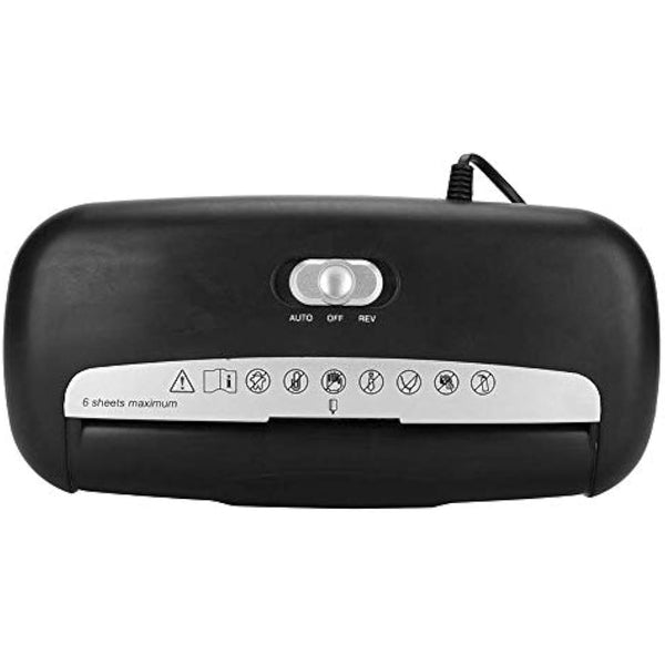 Electric Shredder, 6 Sheet Strip-Cut Paper and Credit Card Shredder for Home or Small Office Use 220V 10L Removable Bin (UK plug)