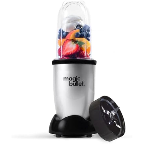 nutribullet magic bullet Starter Kit - All-in-one Food Processor & Blender - 10,000 RPM Speed - 4 Piece Kit with High Torque Power Base, Tall Cup & Flip Top Lid & Cross Blade - For Meal Prep