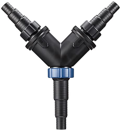 Oase 56668 Y-Splitter 1 1/2 Inch, Black - Water Distributor, Accessories for Universal Step Hose Nozzles, Distributor, Pump Accessories