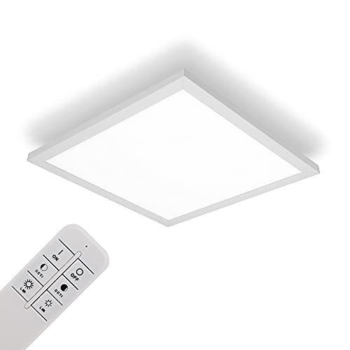 IMPTS LED Ceiling Light Panel Dimmable 30 x 30 cm, 18 W Extra Flat Ceiling Panel Lamp, Indirect Ceiling Lighting, Colour Temperature Adjustable with