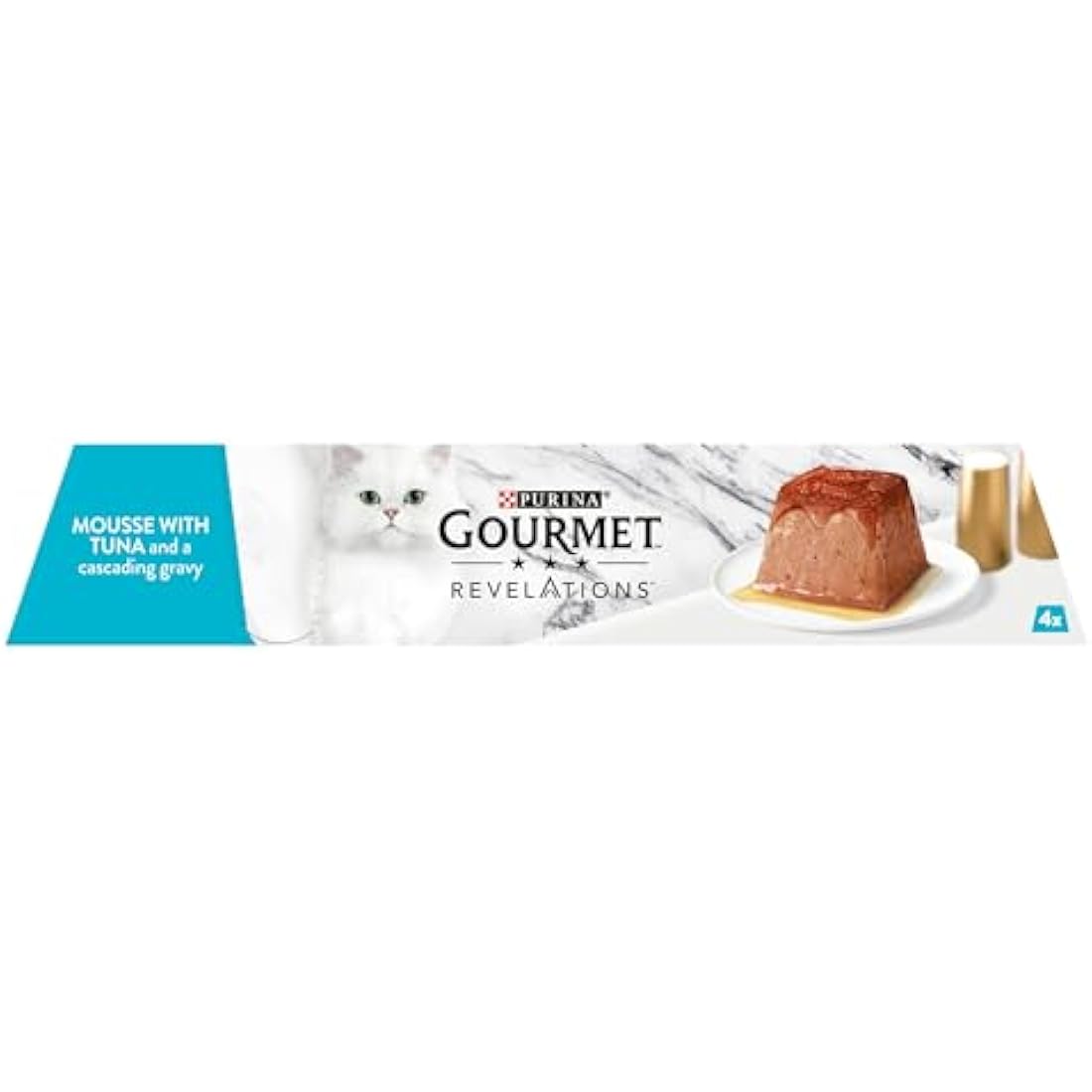 GOURMET Revelations Mousse Tuna Wet Cat Food 4x57g , Pack of 6