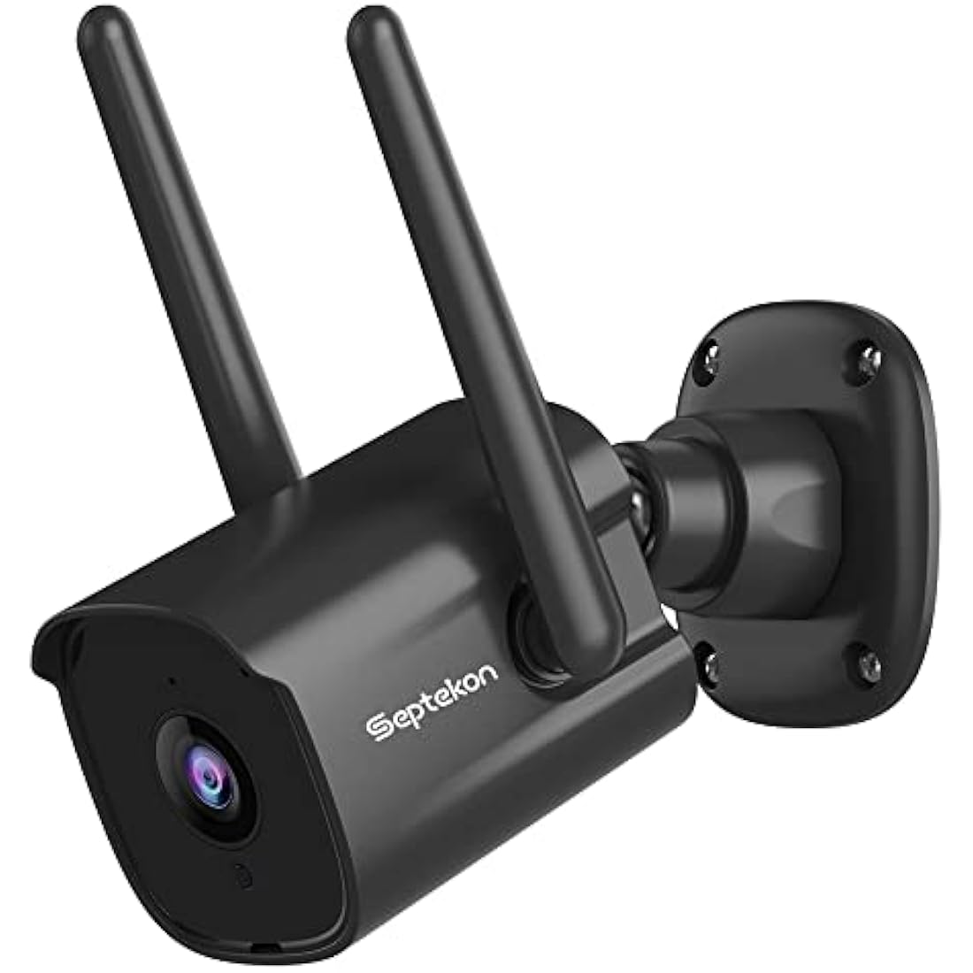 Septekon Security Camera Outdoor CCTV Camera Wireless 2 Pack, 2K Dual Antenna WiFi Home Surveillance Cameras with IP66 Waterproof, Night Vision, AI Motion Detection, 2-Way Audio, Black