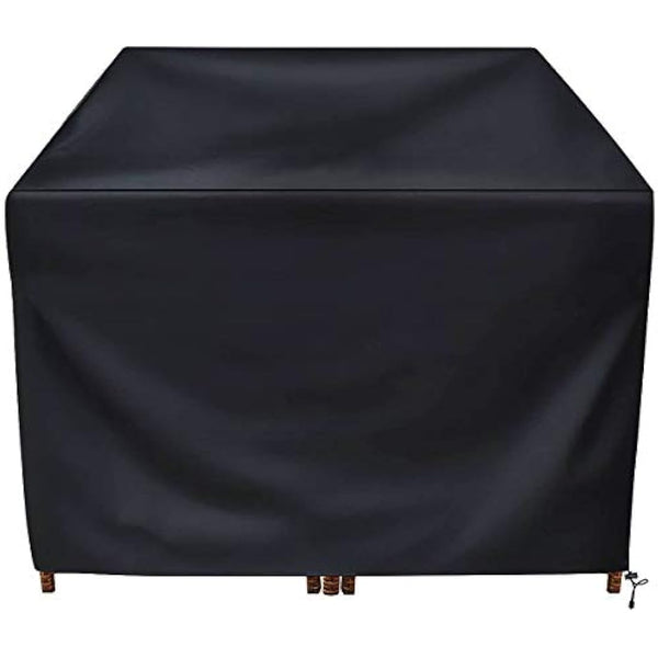 Ankier Garden Furniture Covers, Waterproof, Anti-UV, Heavy Duty 420D Oxford Fabric Rattan Furniture Cover for Cube Set, Patio, Outdoor (125x125x74cm) - Black