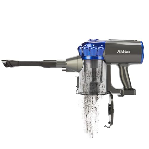 Akitas Cordless Vacuum Cleaner Upright Handheld Stick Lightweight Rechargeable Lithium Battery Good For Carpet, Pet Hair (AKV8)