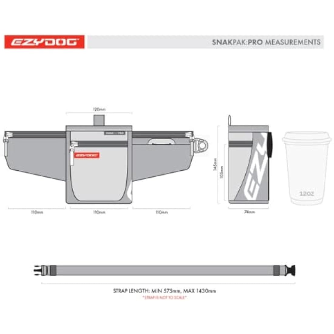 EzyDog Snak Pak Pro, Black