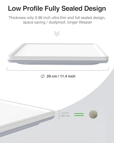 zemty 2 Packs 29CM 36W LED Ceiling Lights, 3240LM Waterproof Bathroom Light, Super Bright 6500K Daylight White Ceiling Lamp, Modern Square Flush Lighting for Kitchen Hallway Living Room Bedroom