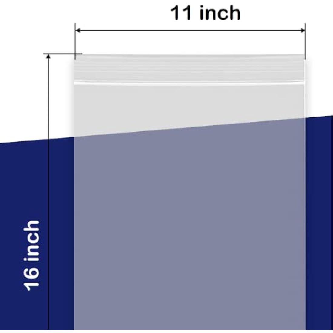 100 Grip Seal Bags 11" x 16" | Reusable Strong Zip Lock | Clear Resealable Plastic Bags | Polythene Packaging for Food Storage, Jewellery - by Sabco (11" x 16")