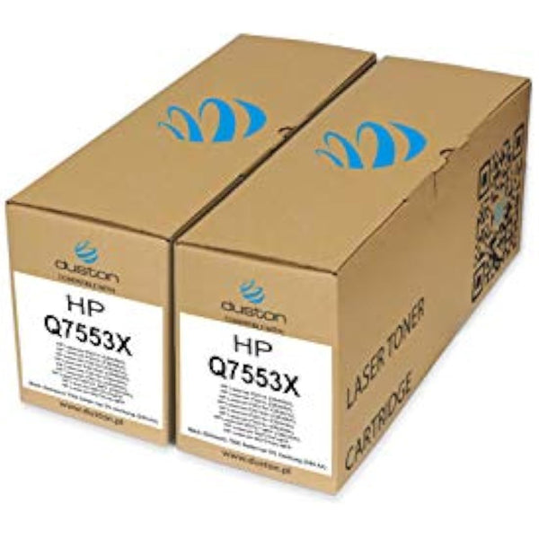 duston 2x Q7553X, 53X Black Toner Compatible with HP Laserjet M2727NF MFP P2014 P2015 P2015d P2015dn P2015n P2015x