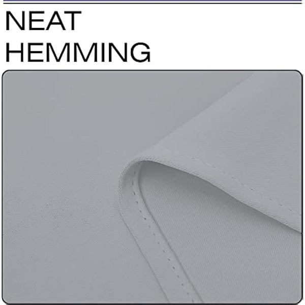 Hachette Thermal Blackout Curtains Eyelet Ring Top Including Pair of Tiebacks (Silver Grey, 90" X 90")