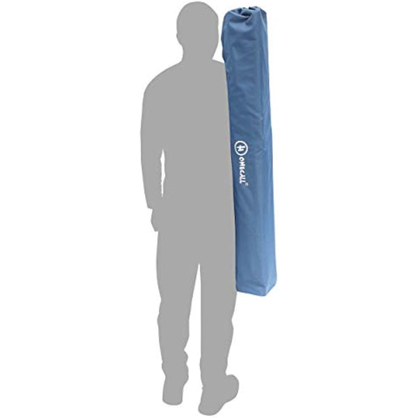 Homecall XXL Camping folding bed 600D polyester /rip stop grey/blue