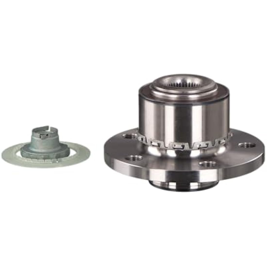 febi bilstein 24414 Wheel Bearing Kit with wheel hub, ABS sensor ring and axle nut, pack of one