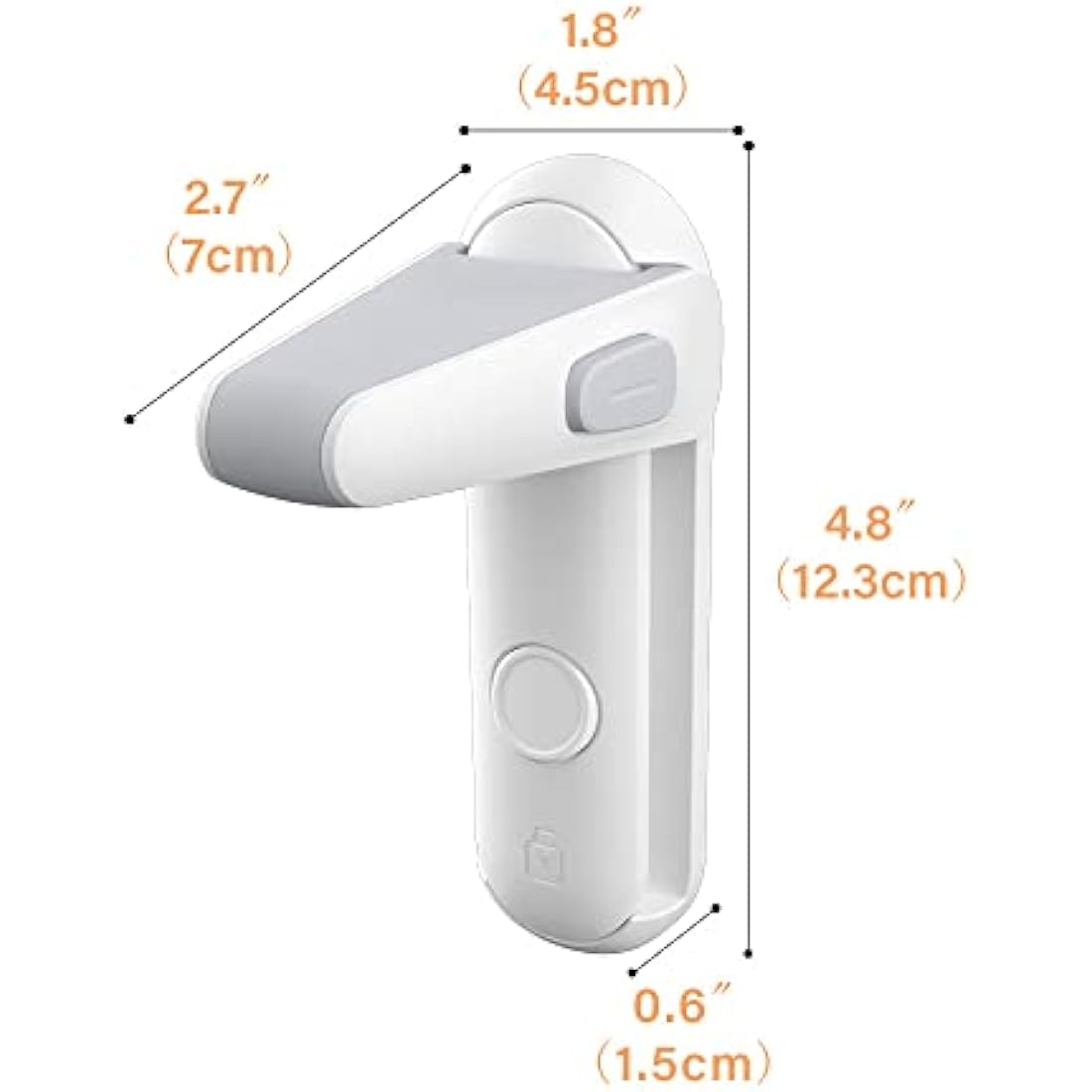 SAFELON 2 Pcs Door Lever Locks for Childproof & Petproof, Door Handle Locks for Toddlers, Baby Safety Locks for Toddlers (White)