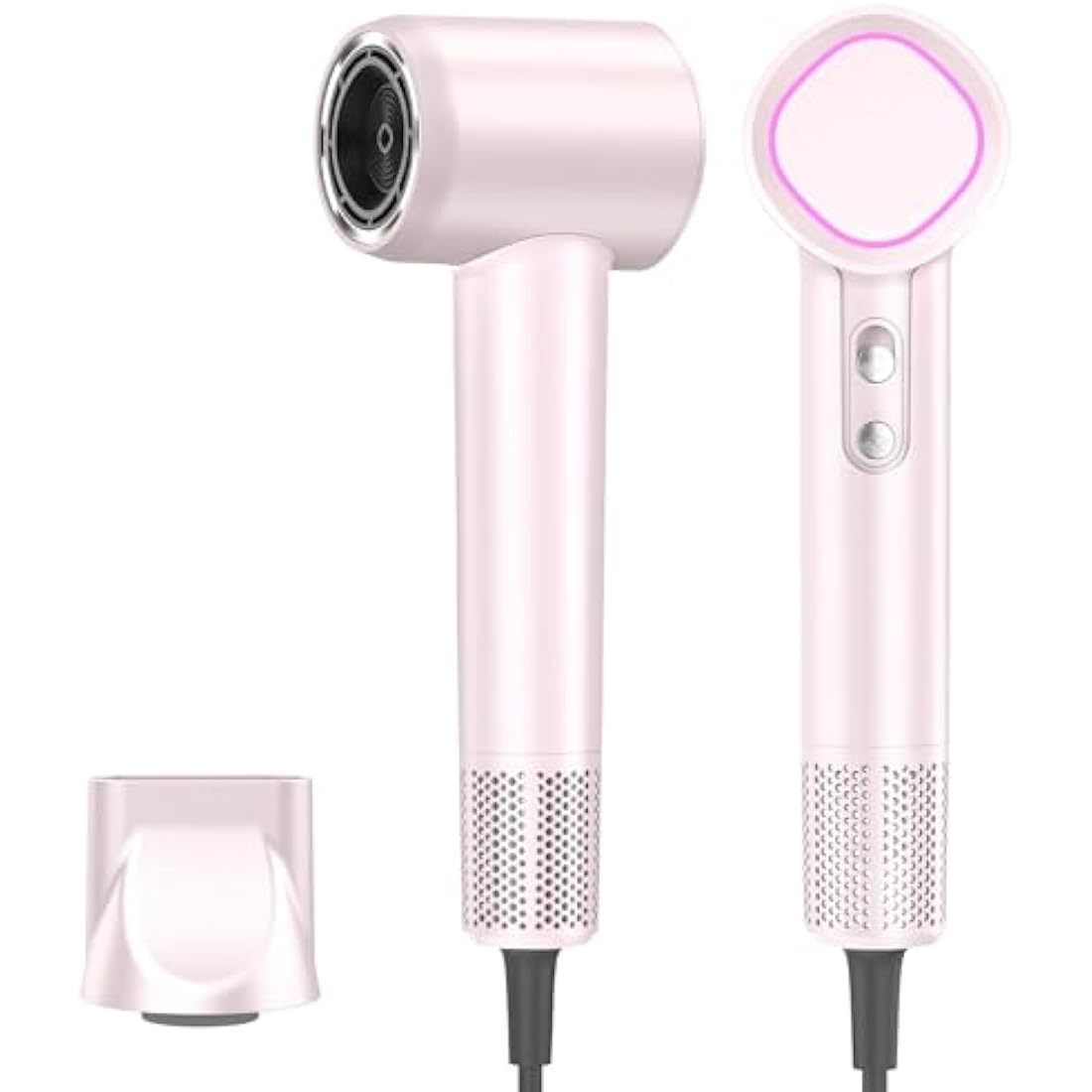 HEXTEK Hair Dryer, 500 Million Negative Ionic Hairdryer, High Speed Brushless Motor 160,000 RPM for 2min Fast Drying Lightweight Portable Travel Professional Blow Dryer for Women and Men(Pink)