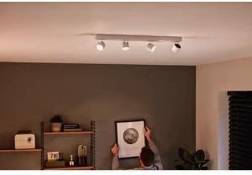Philips myLiving Star WarmGlow Dimmable LED Spotlight, 4 x 4.5 W LED Light, Instant Start, Easy Installation - White
