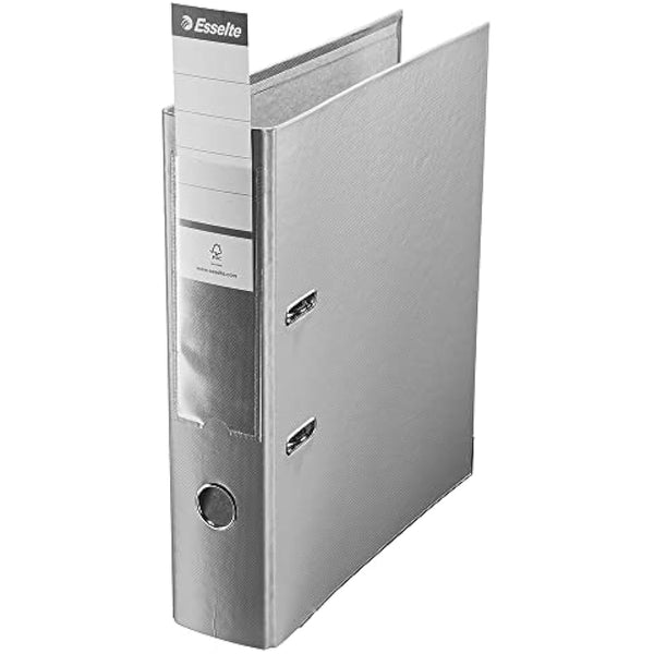 Esselte A4 Lever Arch File, 3-Pack, 550 Sheets Capacity, Durable PP Plastic Cover with Interchangeable Label Holder, Metal Reinforcements, Ring Binder, Office File Organiser, Black (624294)